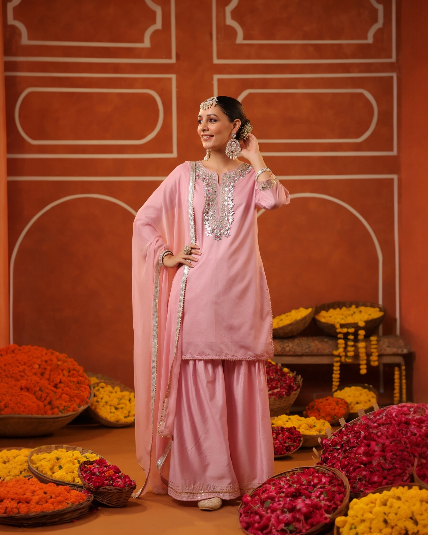 Gulabi Shaam Sharara Set by Parrii | Elegant Pink Festive Wear for Women