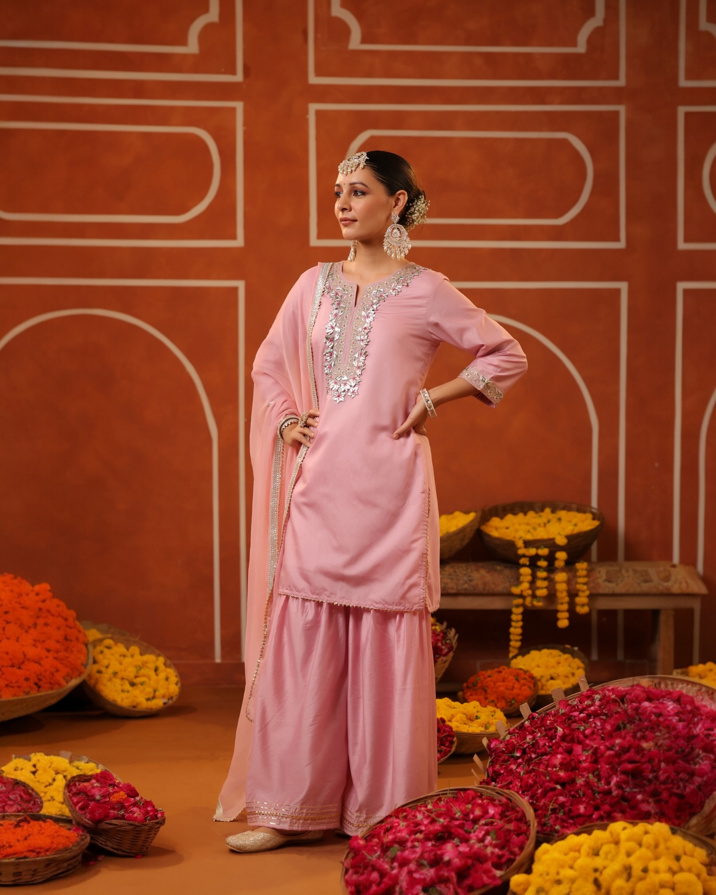 Gulabi Shaam Sharara Set by Parrii | Elegant Pink Festive Wear for Women